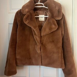 Abercrombie Women's Faux Fur Jacket in Brown